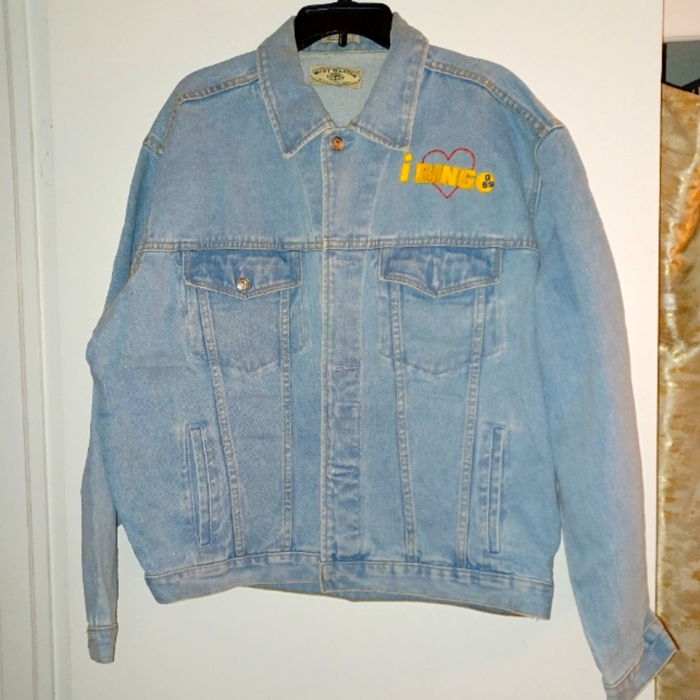 I ❤️ Bingo Denim Jacket   Size L